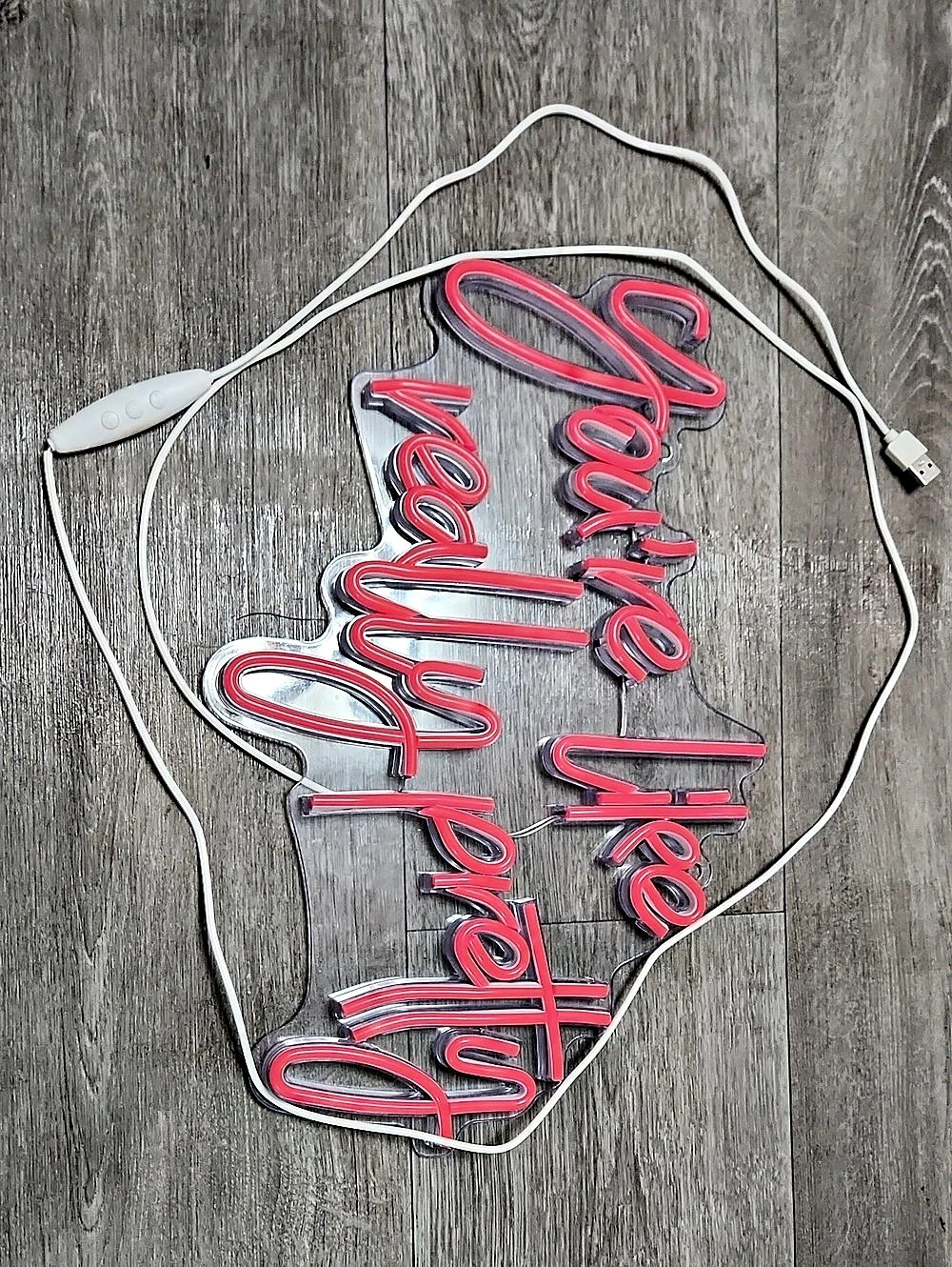 Pink LED Wall Sign